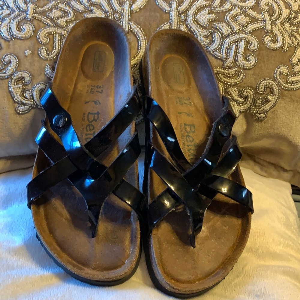 Betula by Birkenstock Vinja Patent Black Sandals